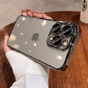 Luxury Plating Crystal Clear Anti Yellow Hard Case With Attached Camera Lens Protector - Image 3