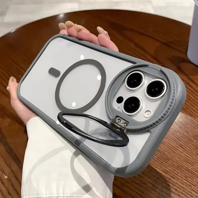 Camera Lens Protection Flip Bracket Stand For Magsafe Magnetic Case for iPhone - Image 4