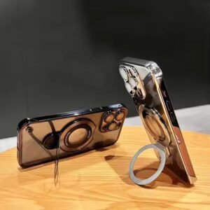 Luxury Colnel Frameless 2 Cut Magsafe Case With Stand